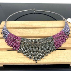 Crystal Fringed Necklace New